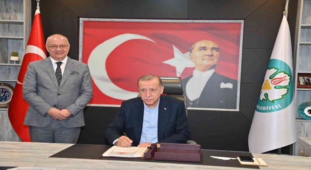 Başkan Ergün, Cumhurbaşkanı Erdoğanı ağırladı
