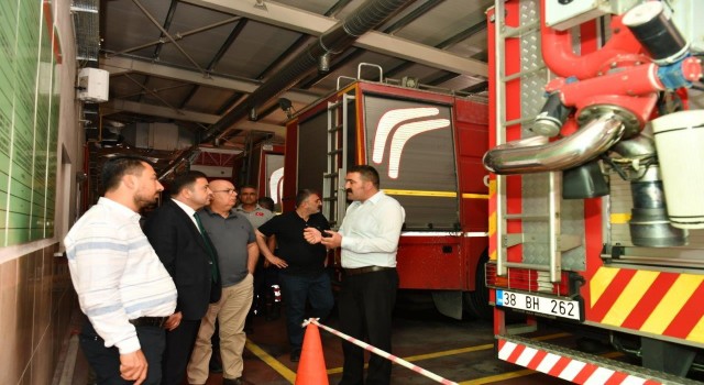 Başkan Yalçın OSB İtfaiyesinde incelemelerde bulundu