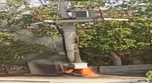 Batmanda elektrik trafosunda çıkan yangın paniğe neden oldu