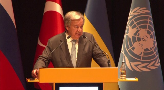BM Genel Müdürü Guterres: “650 bin tondan fazla tahıl ve diğer gıda ürünleri dünya pazarlarına doğru yola çıktı”