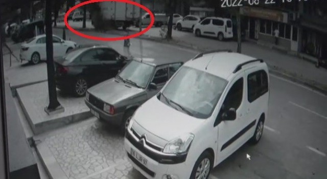 Bursada 70 yıllık tarihi çınar kamyonun çarpmasıyla devrildi