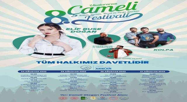 Çamelinde festival programı açıklandı