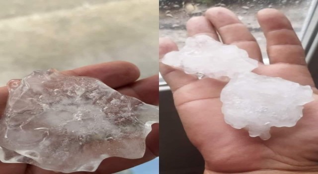Çanda fırtına ve yağış hayatı böyle felç etti