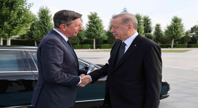 Cumhurbaşkanı Erdoğan, Slovenya Cumhurbaşkanı Pahoru resmi törenle karşıladı