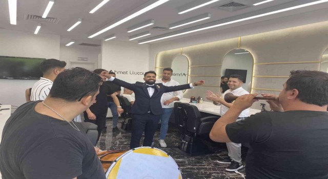 Damadın düğünü berberde başlıyor