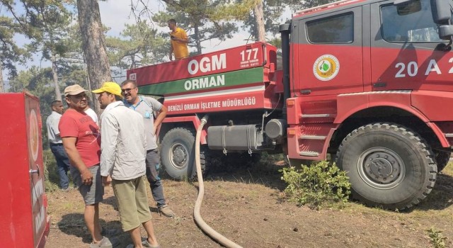 Denizlide korkutan yangın