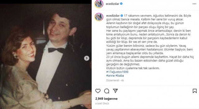 Depremde anne ve babasını kaybeden ünlü oyuncudan duygulandıran paylaşım