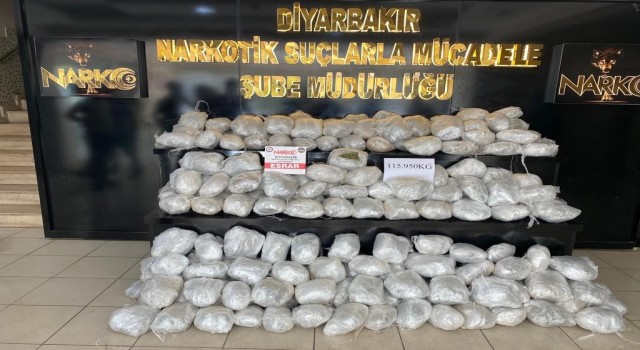 Diyarbakırda 115 kilogram uyuşturucu madde ele geçirildi