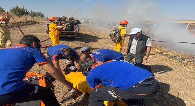 Diyarbakırda orman yangını tatbikatı gerçeğini aratmadı