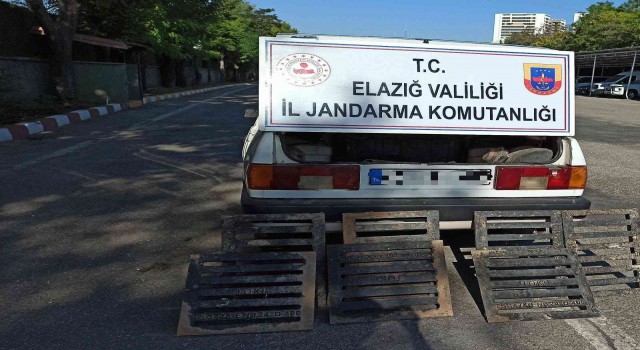Elazığda rögar kapağı çalan şüpheliler yakalandı
