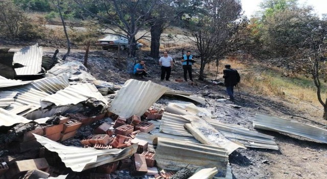 Emette orman yangını sonrası ürünlerde zarar tespit çalışması