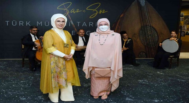Emine Erdoğan ve Malezya Kraliçesi Azizahtan Millet Kütüphanesine ziyaret