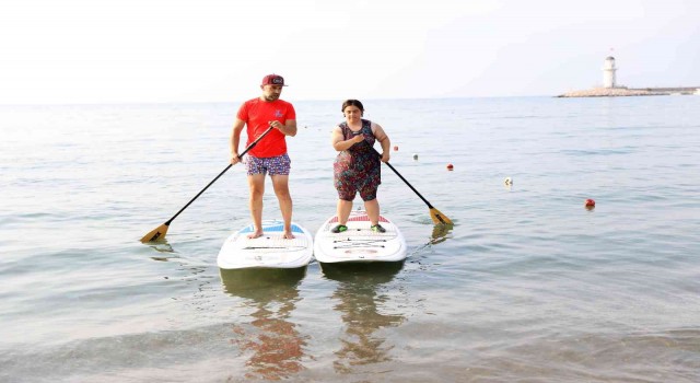 Engelli bireyler SUP Board yaparak moral buldu