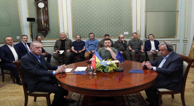 Erdoğan, Zelenskiy ve Guterresten üçlü görüşme