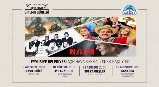 Eyyübiyede açık hava sinema günleri başlıyor