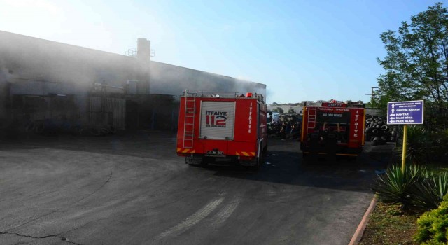 Fabrika yangını diye panik oluştu, makine arızası çıktı