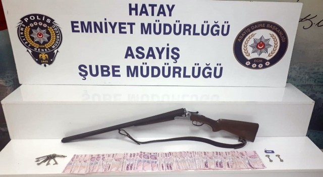 Hatayda pompalı tüfekle hırsızlık yapan şüpheli yakalandı