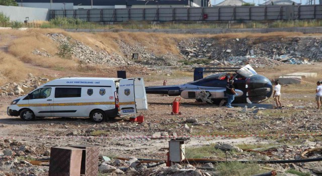 Helikopter kazasının yaşandığı yerde çalışmalar sürüyor
