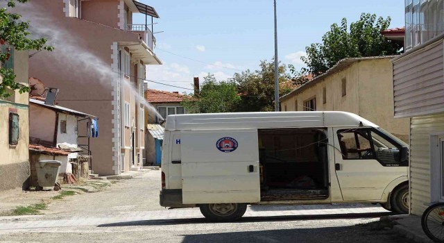 Hisarcıkta haşere ilaçlama çalışmaları sürüyor