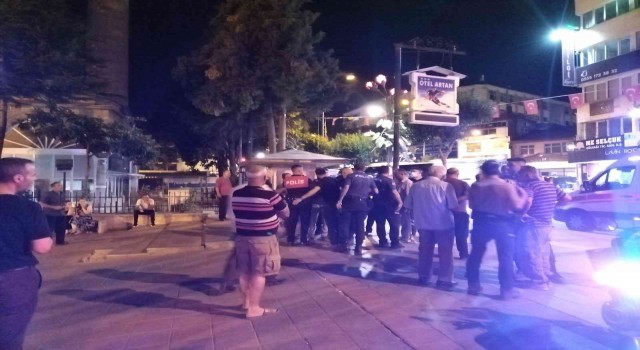 Ispartada yelken bidonlu kavga kamerada