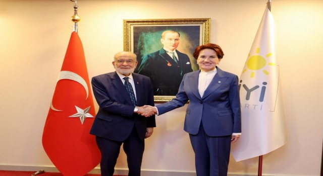 İYİ Parti Genel Başkanı Akşener, Saadet Partisi Genel Başkanı Karamollaoğlu görüştü