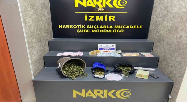 İzmirde evinde uyuşturucu ele geçirilen kişi tutuklandı