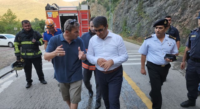 Karabükte faciadan dönüldü: Alev alan mikserin patlama anları kamerada