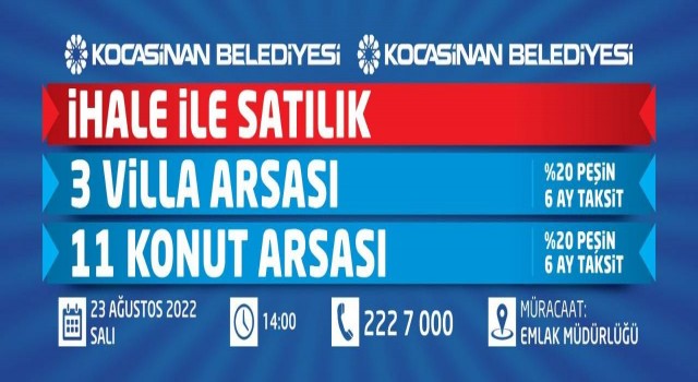 Kocasinandan yüzde 20 peşin, 6 ay taksitli yatırım fırsatı