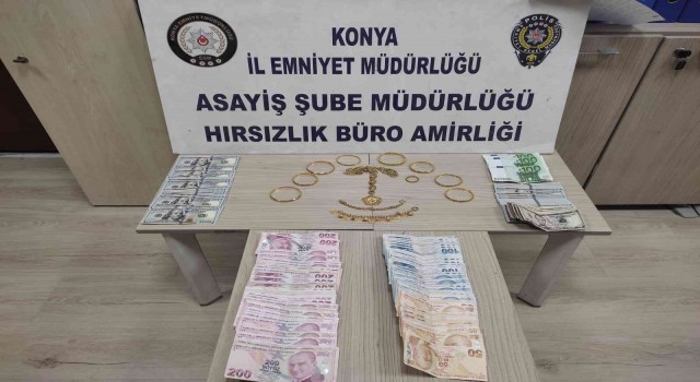 Konyada evlerden 250 bin liralık hırsızlık yapan şahıslar tutuklandı