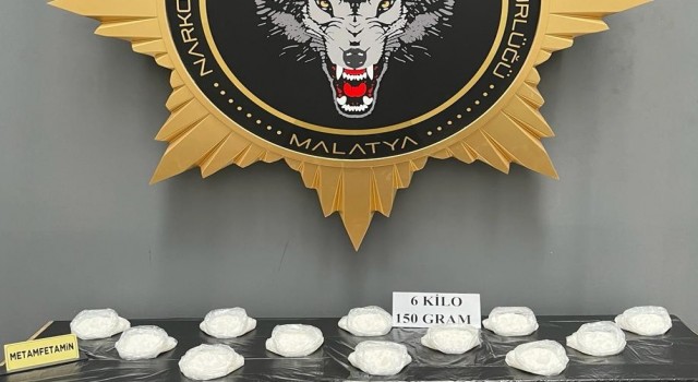 Malatyada 6 kilo 150 gram metamfetamin ele geçirildi