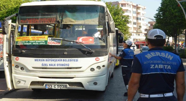 Mersinde toplu taşıma araçları denetleniyor