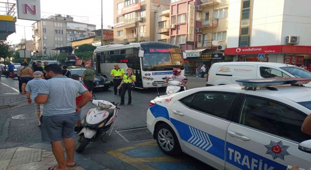 Motosiklet ile otomobil çarpıştı: 1 yaralı