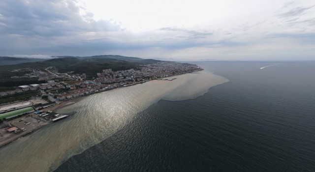 Mudanya Sahili çamura boyandı