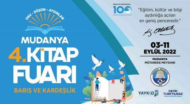 Mudanyada 4. Kitap Fuarı 3 Eylülde başlıyor