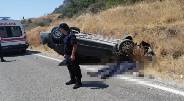 Muğlada otomobil takla attı: 1 ölü, 4 yaralı