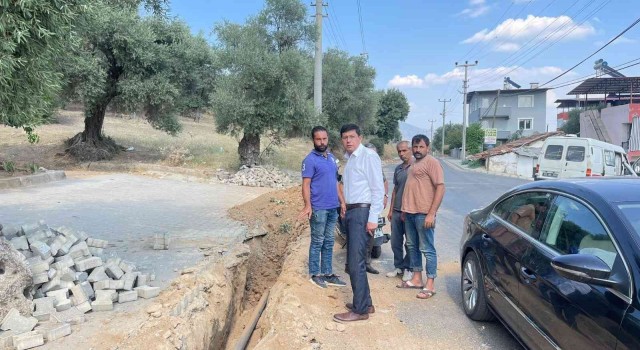Nazillide deforme olan iyi su boruları yenileniyor