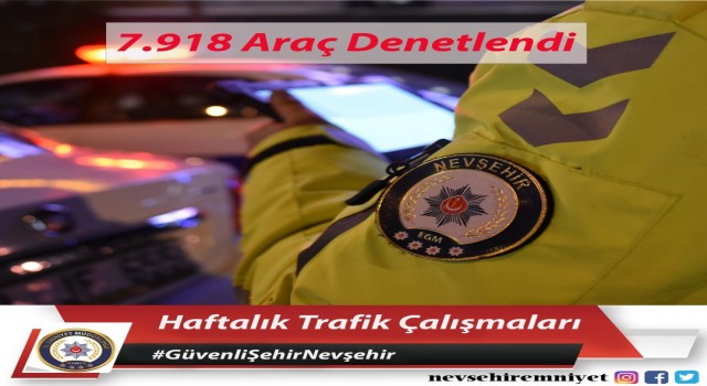 Nevşehirde trafik denetimleri devam ediyor