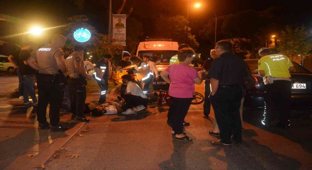 Orduda motosiklet ile otomobil kafa kafaya çarpıştı: 1 yaralı