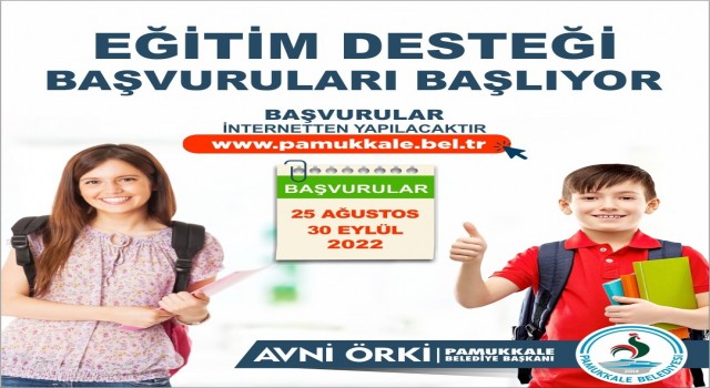 Pamukkale Belediyesinin eğitim yardımı başvuruları başladı