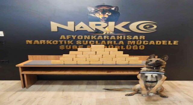 Polis 13 kilo 800 gram eroinle Afyonun rekorunu kırdı