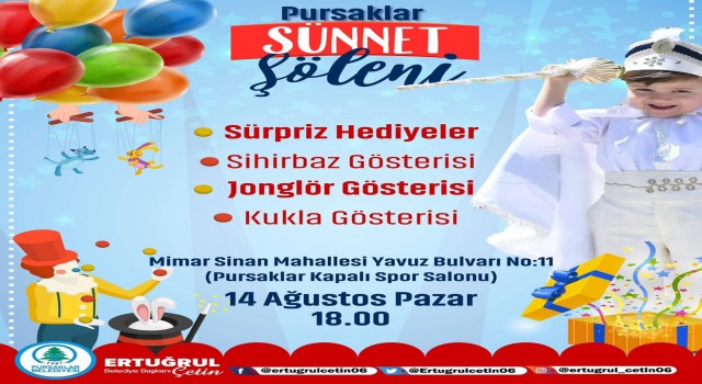 Pursaklar halkı Sünnet Şöleninde buluşuyor