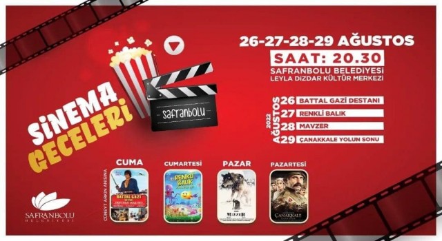 Safranboluda sinema geceleri başlıyor