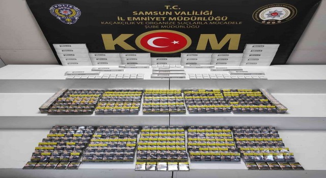 Samsunda 1128 paket kaçak sigara ele geçirildi