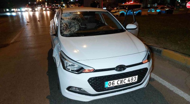 Samsunda otomobilin çarptığı yaya ağır yaralandı