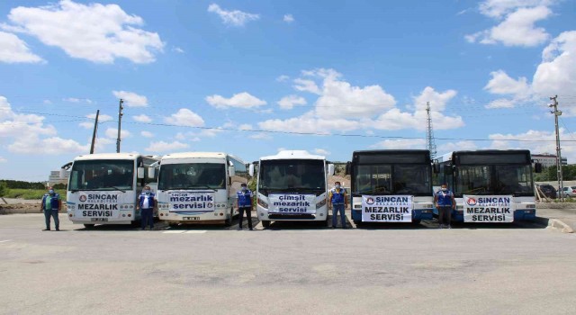 Sincan Belediyesinden her Cuma mezarlık servis hizmeti