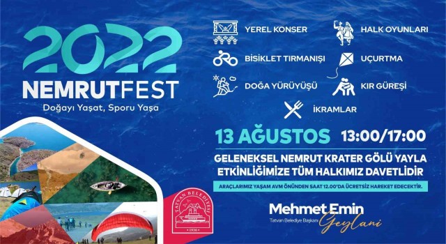 Tatvanda “Nemrut Yayla” şenlikleri düzenlenecek