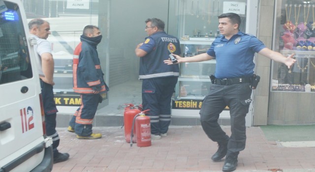 Tavşanlıda işyerinde yangın