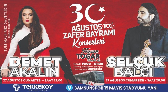 Tekkeköyde Zafer Bayramı konserle kutlanacak