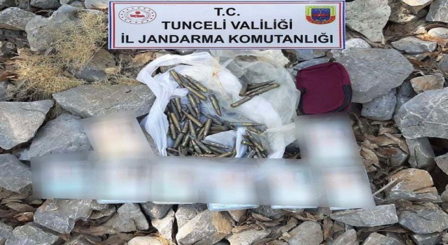 Tuncelide tabanca, fişek ve yaşam malzemeleri ele geçirildi