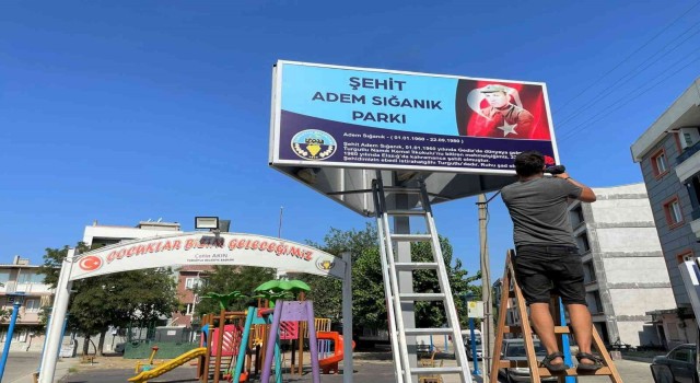 Turgutlulu Şehit Adem Sığanık Parkı tabelası asıldı